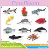 Juego de Modelos de Animales Marinos Infantiles Pez Payaso Estrella de Mar Cangrejo Concha PVC Criaturas Oceánicas Realistas Para Juego Educativo y Aprendizaje