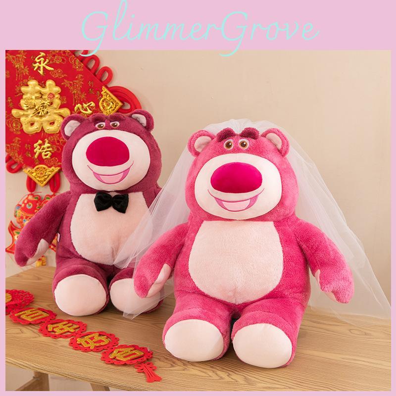 Tie Bow Lotso Veil Bear Plush Toy Cute Cartoon Couple Holiday Girl Gift Doll
