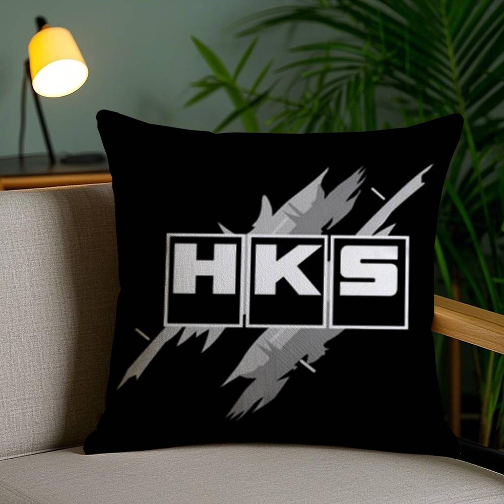 Retro Pattern H-Hks Pillow Case Office Sofa Dorm Chair Back Short Plush Double-sided Printing Home  Cushion Cover