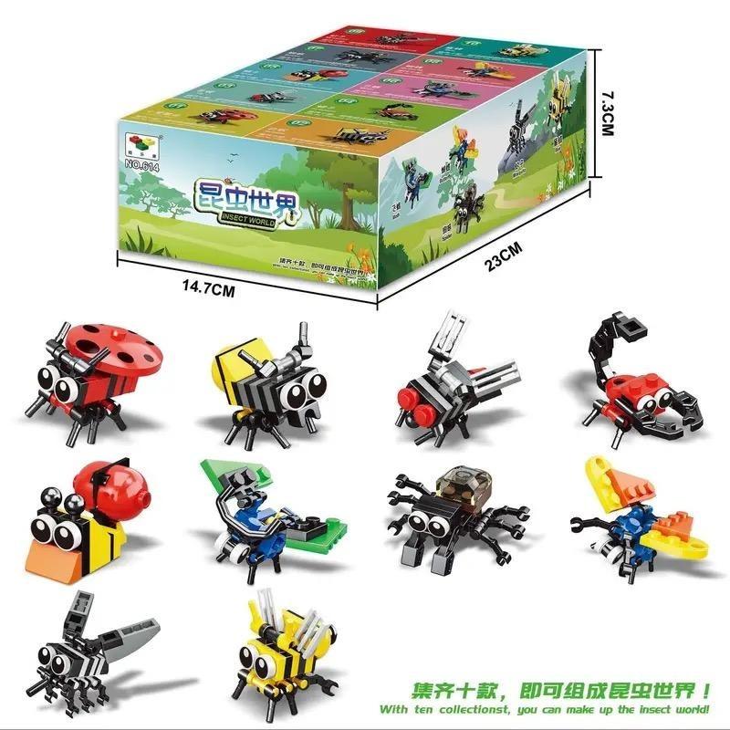 

Creative Expert Mini Insects Animal Model Building Block Butterfly Bricks Model Educationa10 in 1 Kit Toy Gift Toy Birthday for Kids 10 in 1