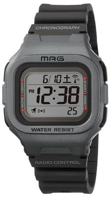 Reloj Digital MAG MW-550A Pequeño Plateado con Energía Solar, Doble Alimentación, Resistente al Agua y una Correa Pequeña de Uretano, Adecuado para Niños