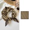 Fashion Cotton Leopard Print Square Scarf Silk Scarf Women'S Neck High-End Scarf Neck Decoration Retro Headscarf Scarf