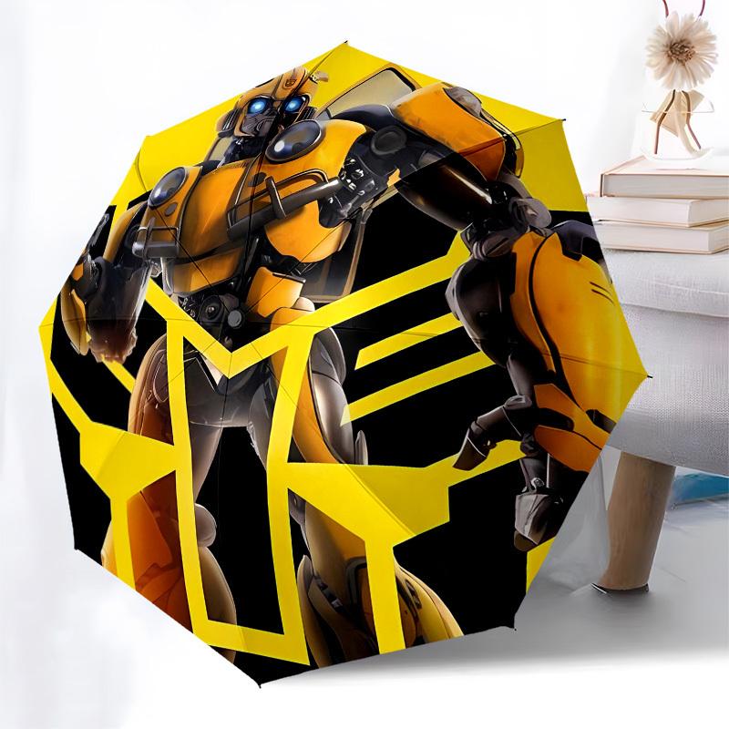 Bumblebee, Transformers Automatic Opening and Closing, 8 rib Structure Portable Umbrella, Suitable for Men and Women in All Seasons Perfect