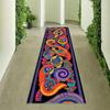 Colorful Psychedelic Swirl Print Runner Rug Non Slip Soft Hallway Carpet for Kitchen Living Room Bohemian Home Decor Mat