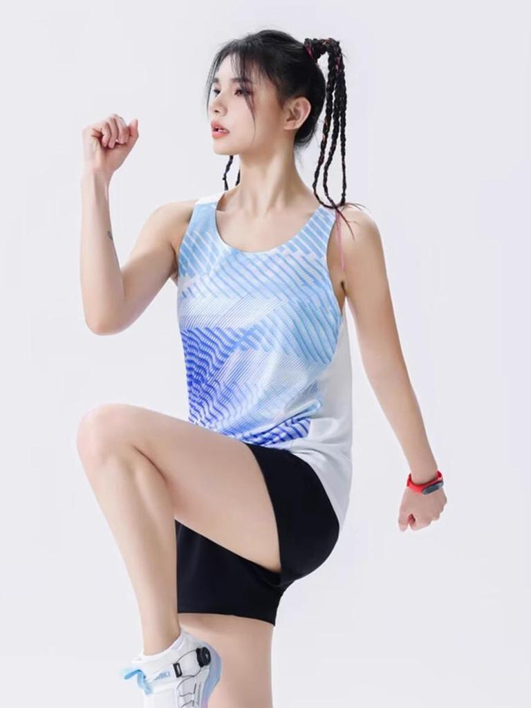 Unisex Track & Field Suit Set - Training Vest & Three-Point Pants for Running & Hurdles