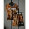 Fashion Men's Set Letter Printed Men's T-shirt and Shorts 2 Piece Set Summer Casual Outdoor Men's and Women's Outfit Clothing