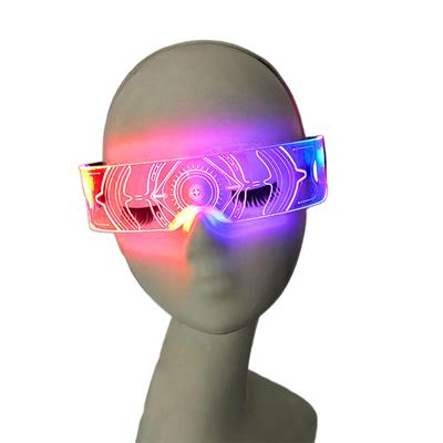 Okulary LED podświetlane dla artystów estradowych Łatwe sterowanie Świecące unisex okulary Okulary do noszenia na imprezy i pokazy sceniczne