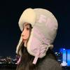 Warm Fleece-lined Knit Beanie Hat With Ear Flaps Winter Outdoor Use Unisex Adult Cap