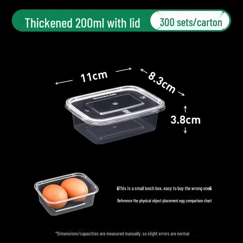 Disposable Rectangular Takeaway Food Containers