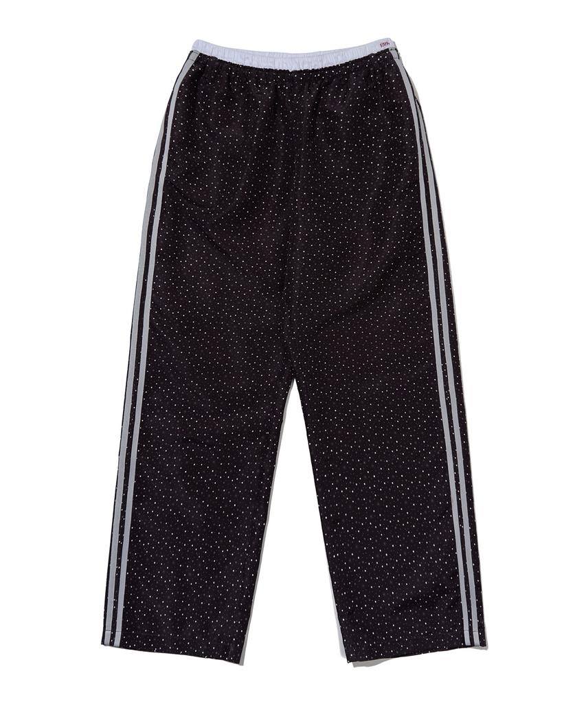 YOUHEE Star Pattern Layered Banding Track Pants_Black