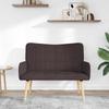 2 Seater Sofa Dark Brown 115 x 61 x 87 cm Fabric