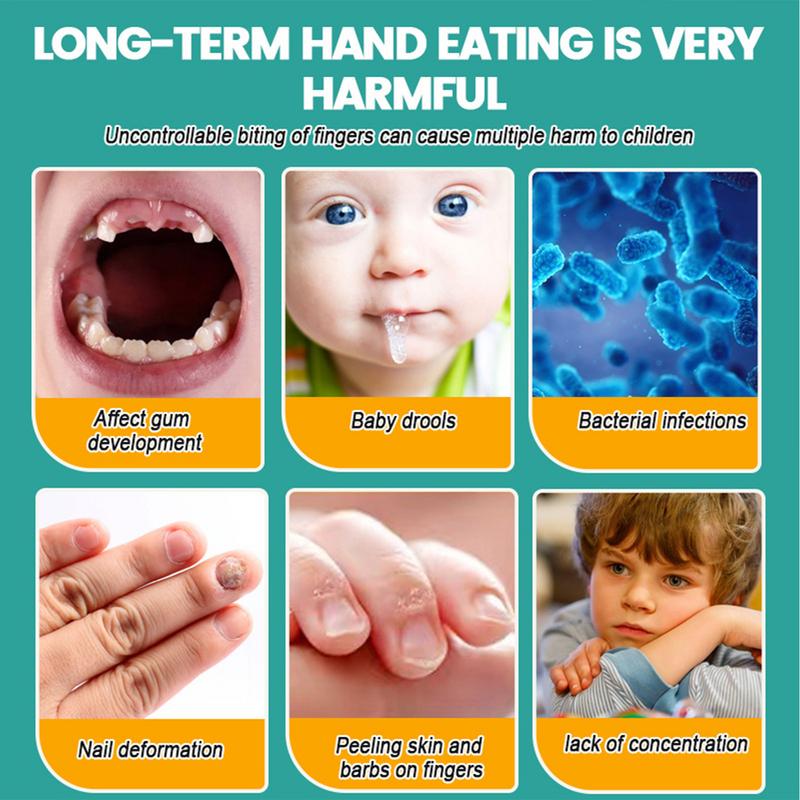 10ml Bitter Nail Water Kids Anti-Biting Nail Polish Liquid Natural Plant Extracts Nail Care Tool for Newborns Kids Teens