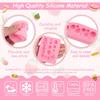 Hemispherical Pearl Ball Fondant Molds 2pcs, Heart Shape Bubble Cake Decorating Chocolate Silicone Molds for Cupcake Toppers, Desserts, Marzipan,