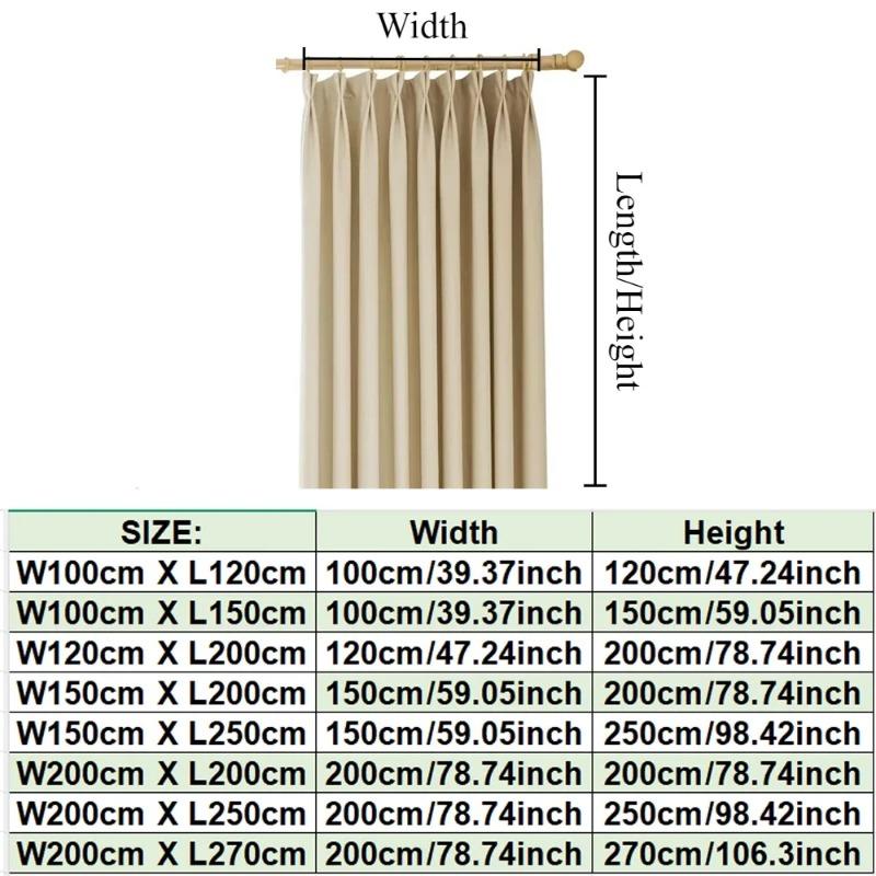 1Pcs Blackout Curtains High Shading Living Room Partition Window Bedroom Hook Curtain Home Decoration Cortinas Para La Sala