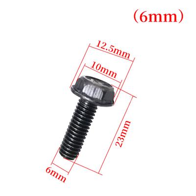 Professional Grade 10pcs M8 M7 M6 Left Hand Thread Hex Flange Saw Blade Screws Black Color Galvanized Treatment