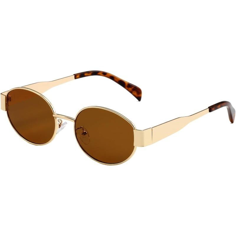 

Classic Vintage Driving Sunscreen Glasses Luxury Metal Oval Sunglasses for Men Women Outdoor Unisex Sunglasses Shades UV400