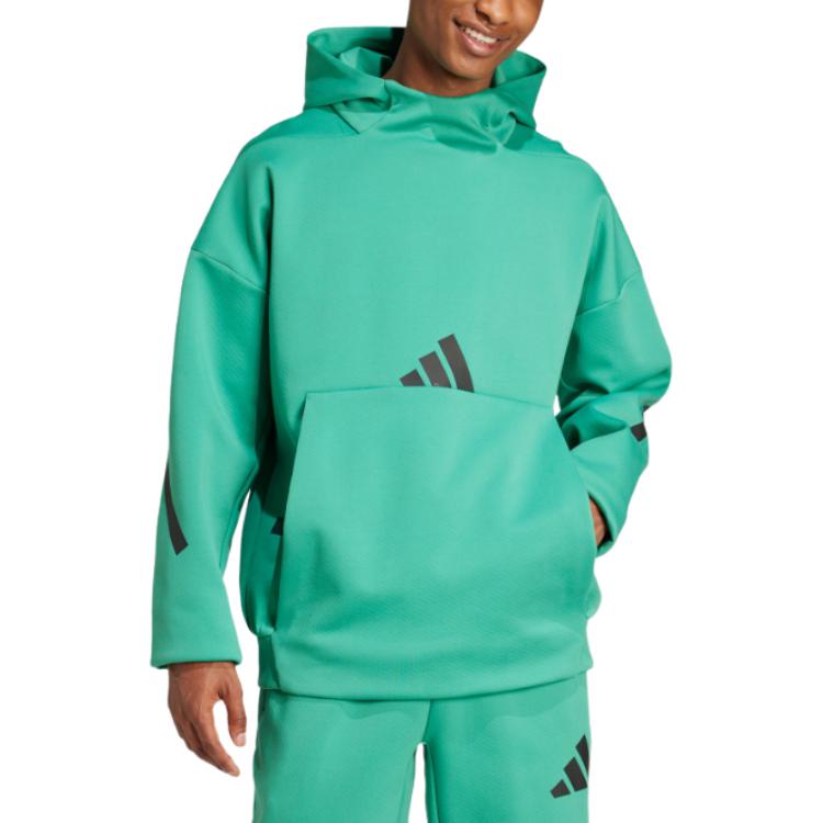 adidas Z.N.E. True Healing Series FW24 Sportswear Logo Uniform Hoodie Men Hoodies Light-Turf-Green JD6440