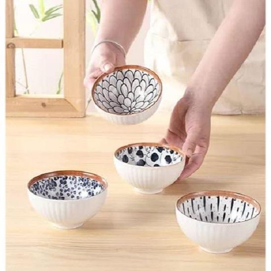 Japanese Ramen Bowls Porcelain Dessert Bowls For Rice | Soup | Snack | Side Dishes | Yogurt | Ice Cream - Coloful Cute Bowl Sets Microwave |