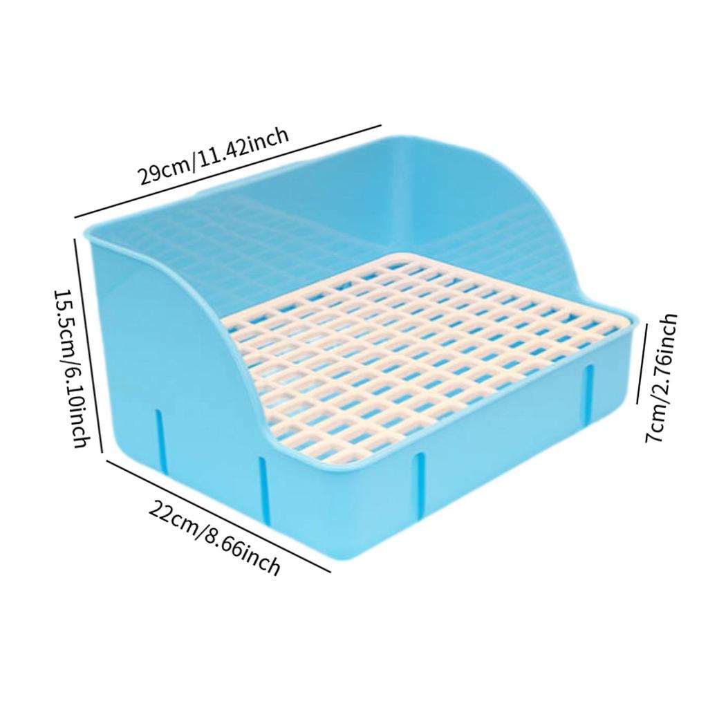 Rabbit Litter Tray Toilet Animal Potty Trainer Bunnies Corner Toilet Box for Ferret Hamster Dragon Cat Guinea Pig Dutch Supplies