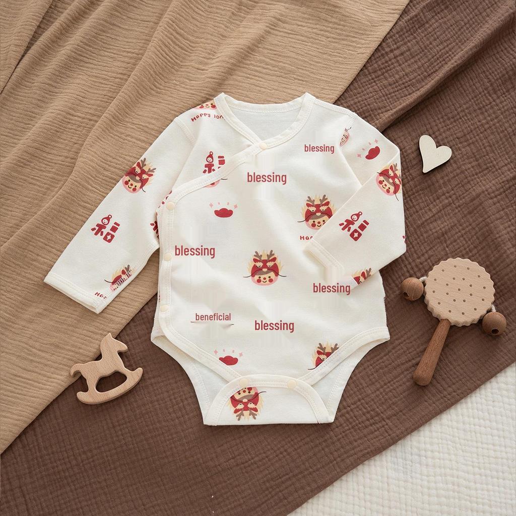 Jesienne bawełniane pajacyki dla niemowląt w stylu skandynawskim z motywem żołędzi: Dziecięca bezszwowa zimowa warstwa bazowa