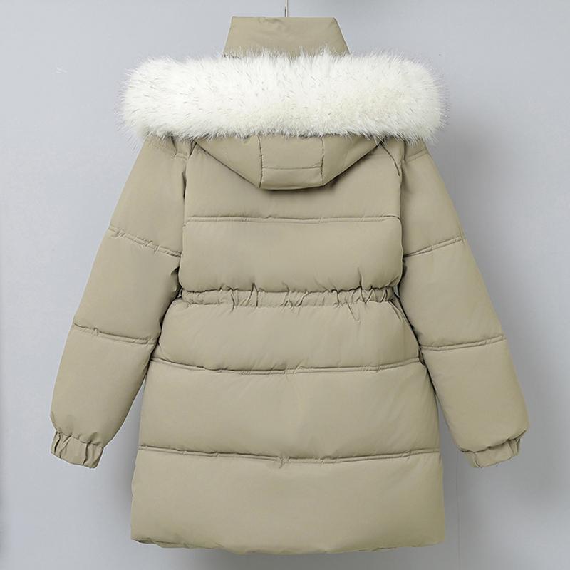 Fashion Winter Coats Woman Long Parkas Hooded Faux Fur Collar Thick Warm Women's Jackets