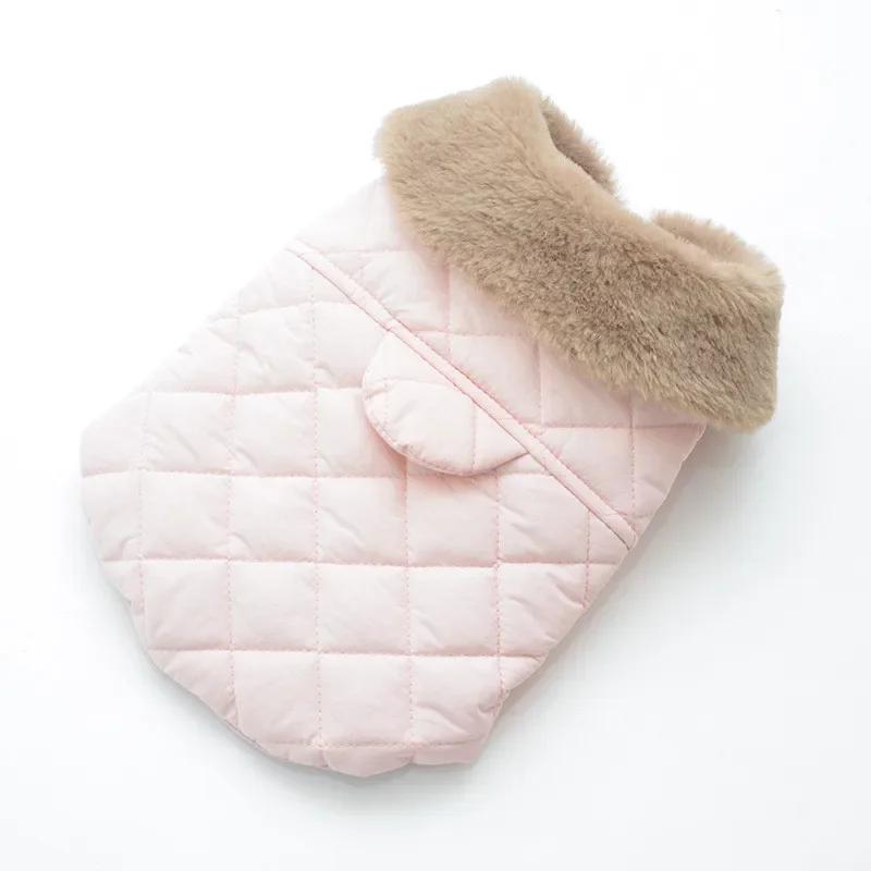 

Pet Dog Winter Coat Jacket Warm Dog Clothes Puppy Clothing Cat Chihuahua Yorkshire maltese Pomeranian Schnauzer Poodle Outfit S рожевий