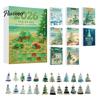 Ornamenti a Tema Oceanico Calendario dell'Avvento di Natale in Vetro Marino, Scatola Conto alla Rovescia di 24 Giorni con Accessori Decorativi Stagionali Ornamenti per Albero in Acrilico,