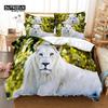 3pcs Duvet Cover Set, 3D Lion Bedding Set, Soft Comfortable Breathable Duvet Cover, For Bedroom Guest Room Decor