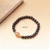Burma Dalbergia Odorifera Wood Bracelet - 8mm Sinking Round Beads, High-End Versatile Single-Loop for Women, Wenwan Prayer Beads.