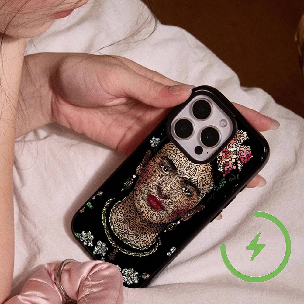 

Fashion F-Frida K-KahlosS For Magsafe Wireless Charge Magnetic Phone Case For IPhone 17 16 14 13 12 11 15 Pro Max Plus iPhone 17 pro