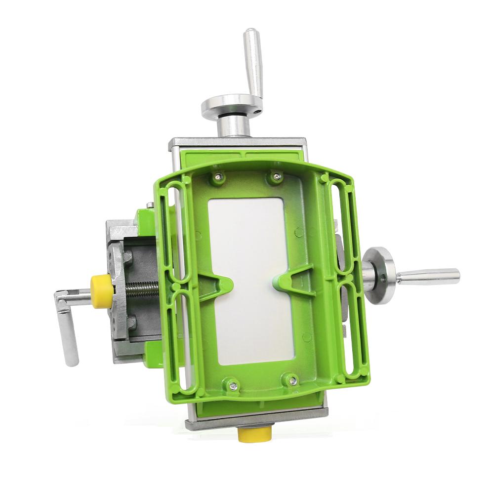 Allsome 2 In 1 Drilling Machine Vise Drill Press Vice Swivel Base Table Aluminium Alloy Compound Worktable