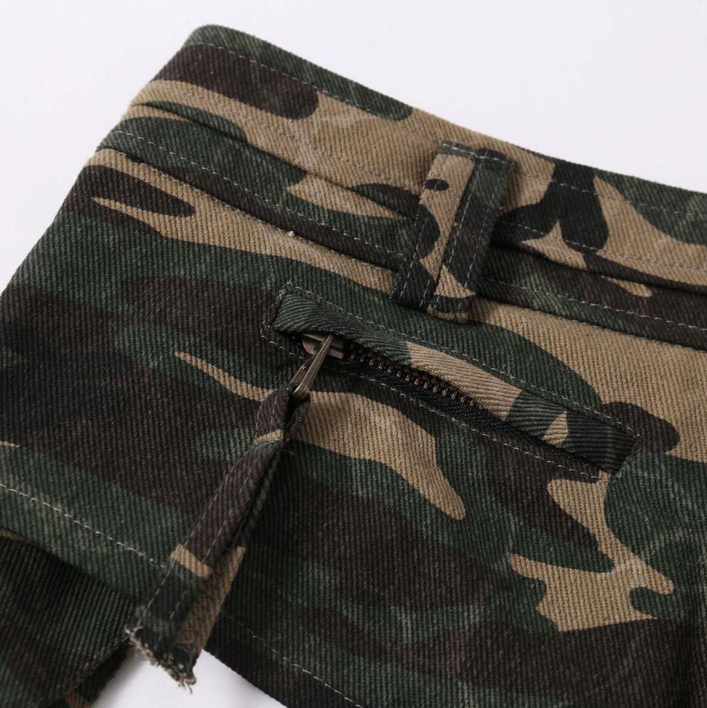 Summer 2026 New Spicy American Girl Camouflage Low-Rise Shorts