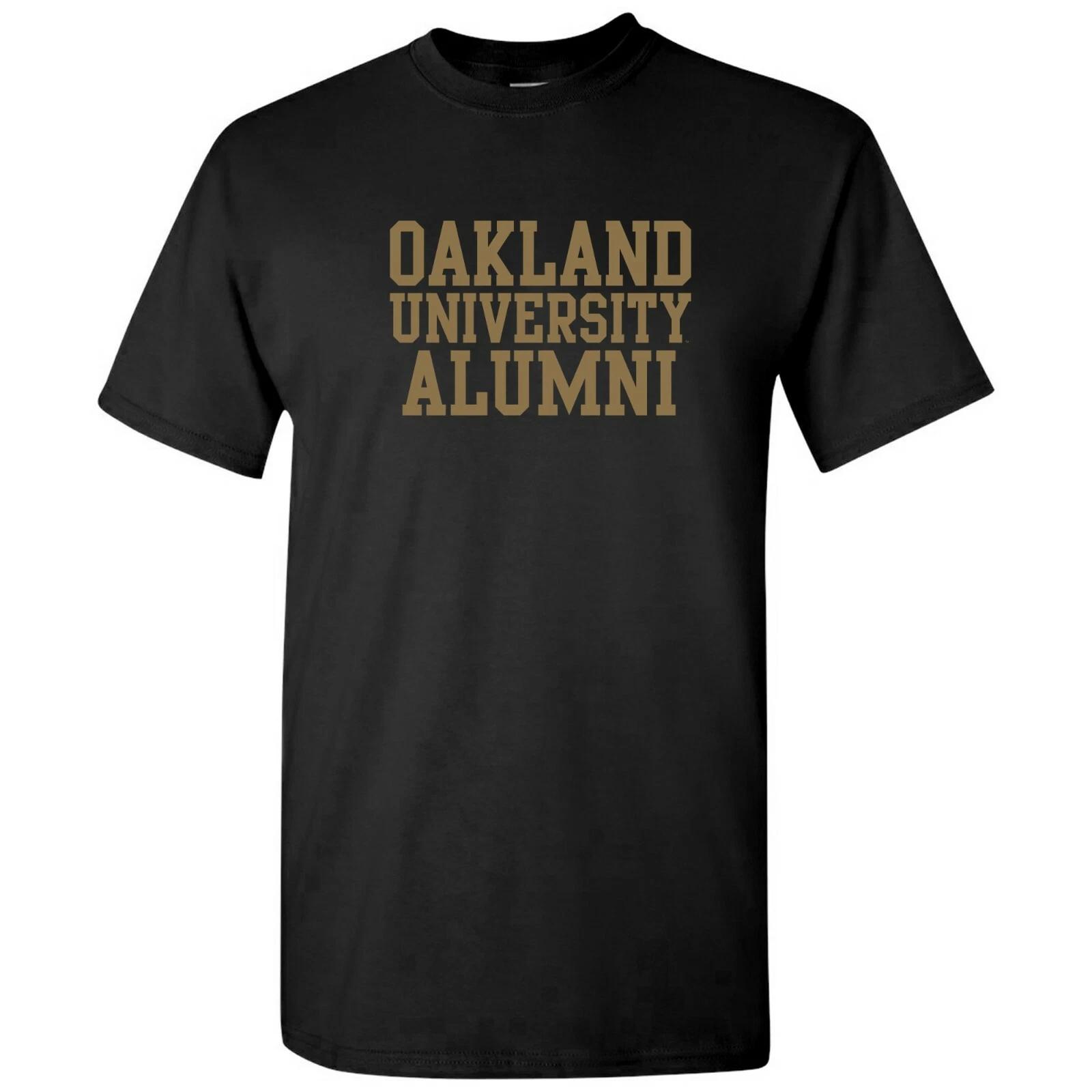 Oakland University Basic Block Alumni Collegiate T Shirt - Black 4XL