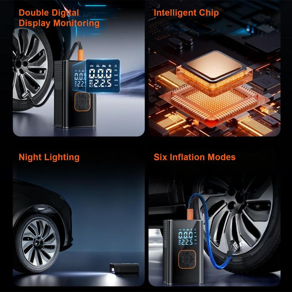 Air Pump For Car Tires Electric Automatic Portable 150PSI Motorcycle Pump Tire Air Compressor For Auto Truck SUV Bike Motorcycle