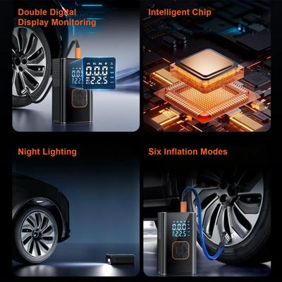 Car Tire Inflator 150PSI Cordless Portable Automatic Motorcycle Pump Tire Air Compressor For Auto Truck SUV Bike Motorcycle