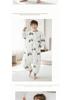 Saco de Dormir Infantil 100% Algodão com Pernas Separadas: Pijama de Peça Única Espessado Anti-Chute para Outono/Inverno