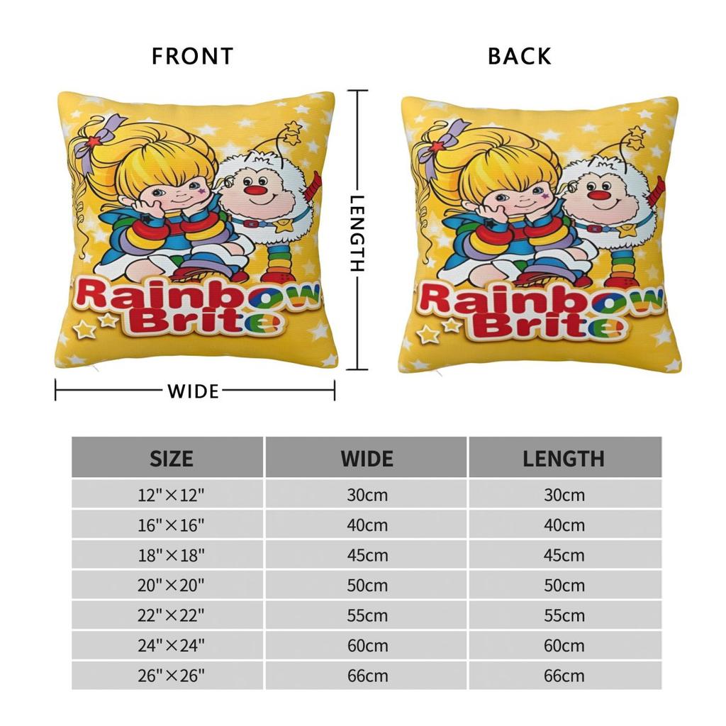 Soft and Sweet Home Rainbows BriteDecorations Pillowcase Merch Pillow Cover Square Multi-Size
