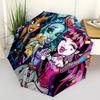 Monster High, Friendship- Automatic Opening and Closing, 8-rib Structure Portable Umbrella, Suitable for Men and Women In All Seasons - Perf