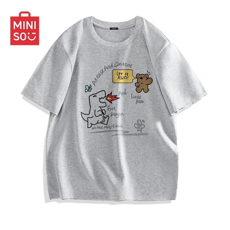 MINISO Men's Combed Cotton Graphic T-Shirt