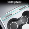 Central Console Charging Cable USB Hub Organizer Docking Station for Tesla Model 3 Y 2025 2025 Decoration Accessories