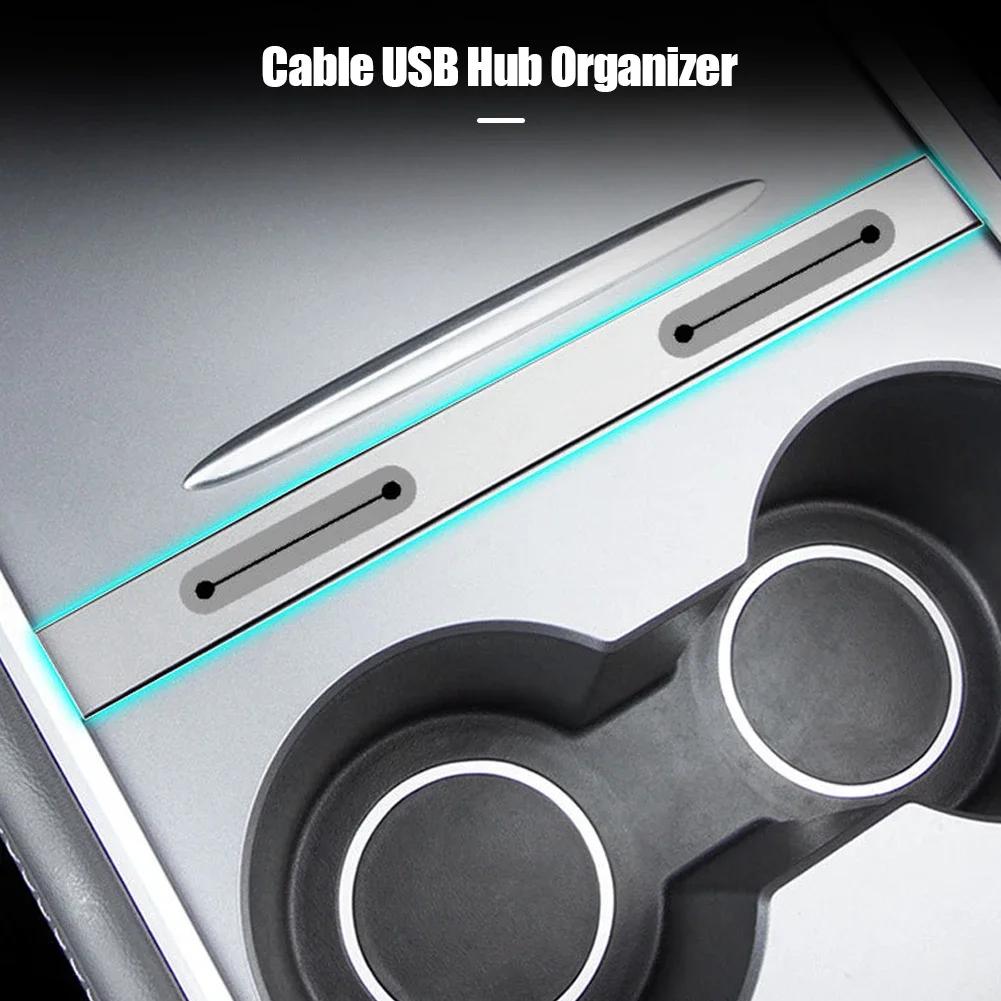 Central Console Charging Cable USB Hub Organizer Docking Station for Tesla Model 3 Y 2025 2025 Decoration Accessories