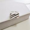925 Silver Open Finger Ring Punk Lines Geometric Openwork Simple Stackable For Women Girl Jewelry Gift Dropship Wholesale