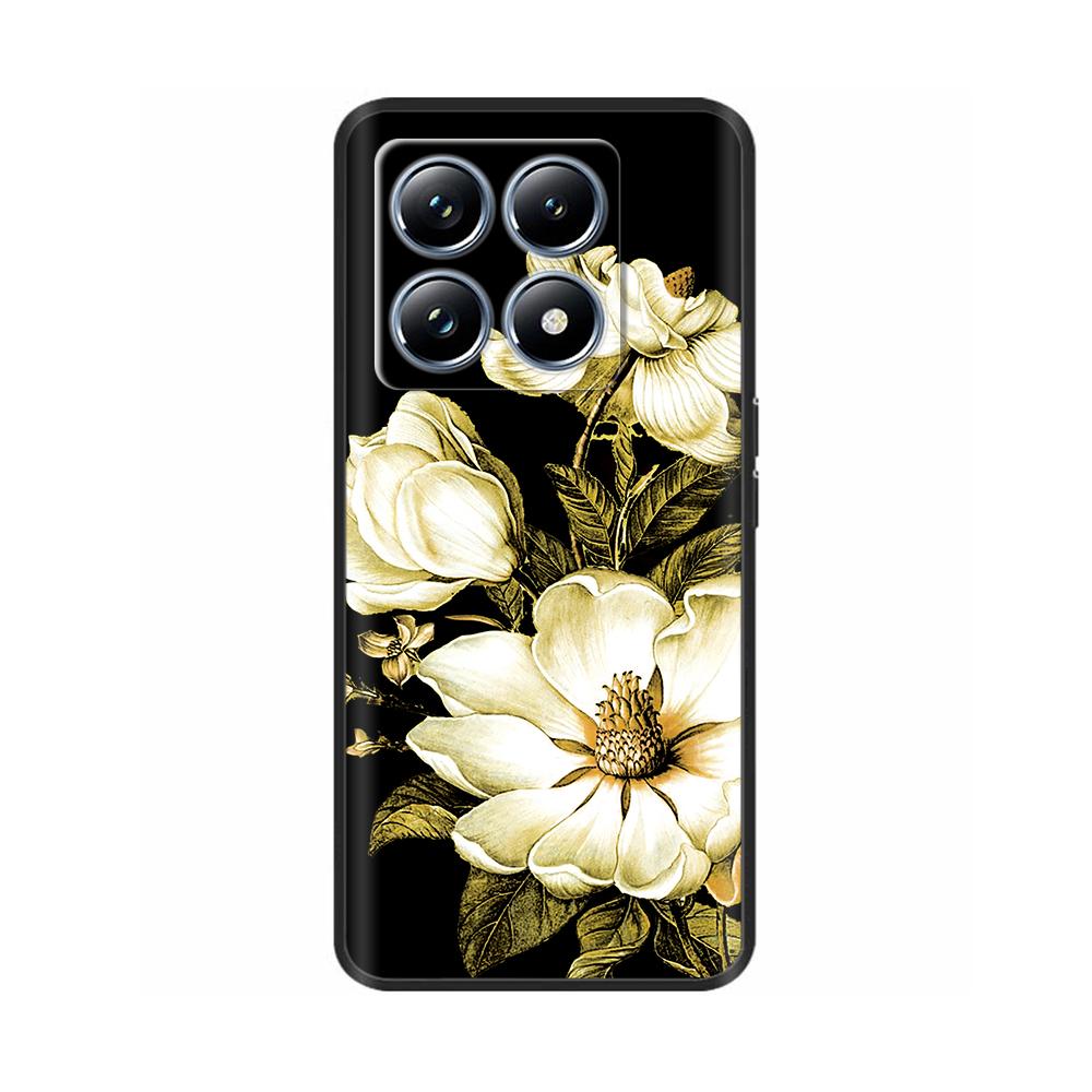Silicone Phone Case for Xiaomi Mi 14T Pro / 14T 5G Case Luxury Painted Protection Shell Back Cover for Mi14T Soft Black Bumper