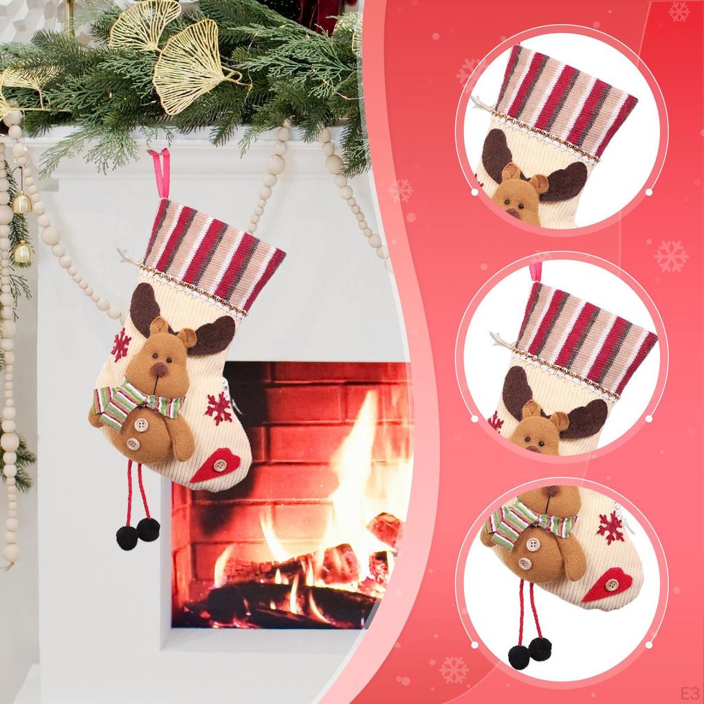 Julstrumpa Dekorativ Godispåse Söt Julhängprydnad för