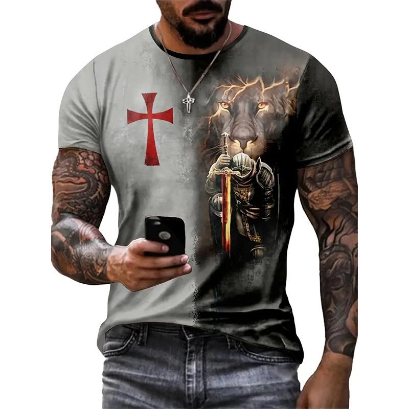 Summer Trendy Men's Casual Short Fashion Sleeved T-shirt