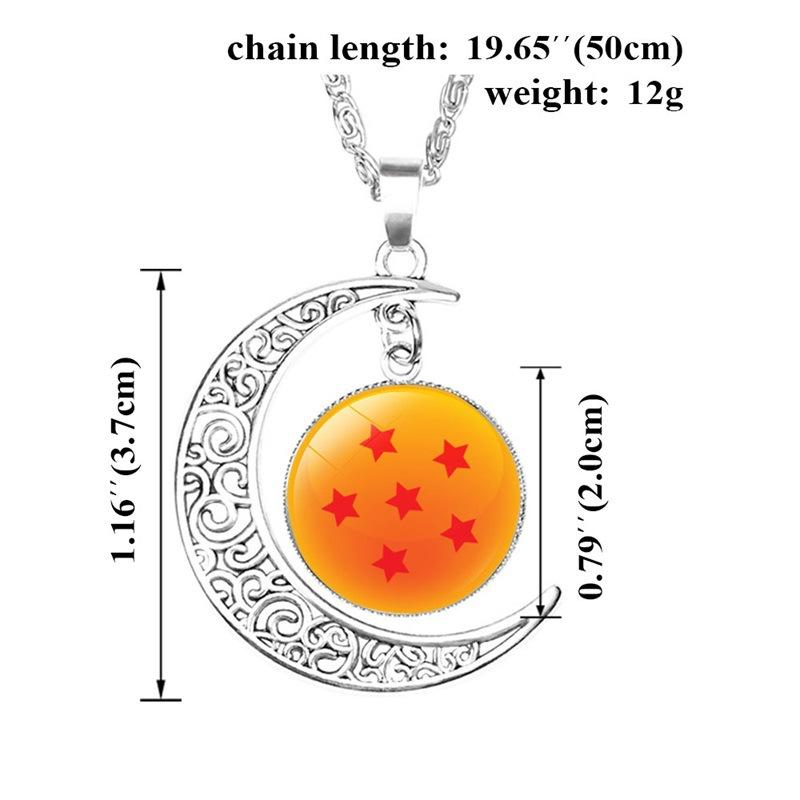 Anime Dragon Ball Time Gemstone Moon pendant necklace Classic anime peripheral accessories holiday gifts
