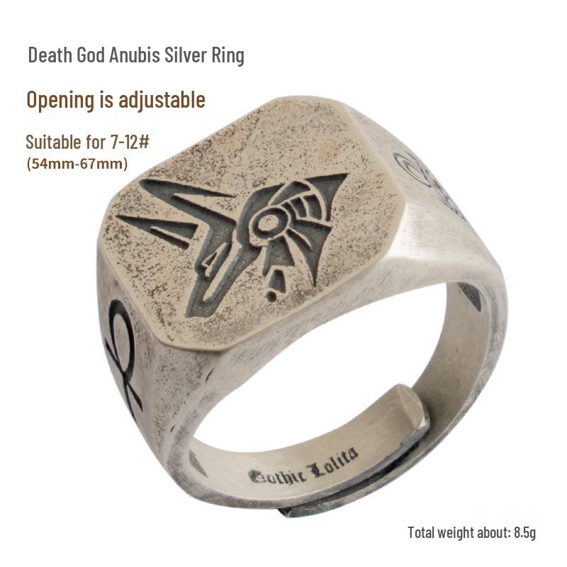 

Мужское модное ретро серебряное кольцо с дизайном Глаза Гора Adjustable