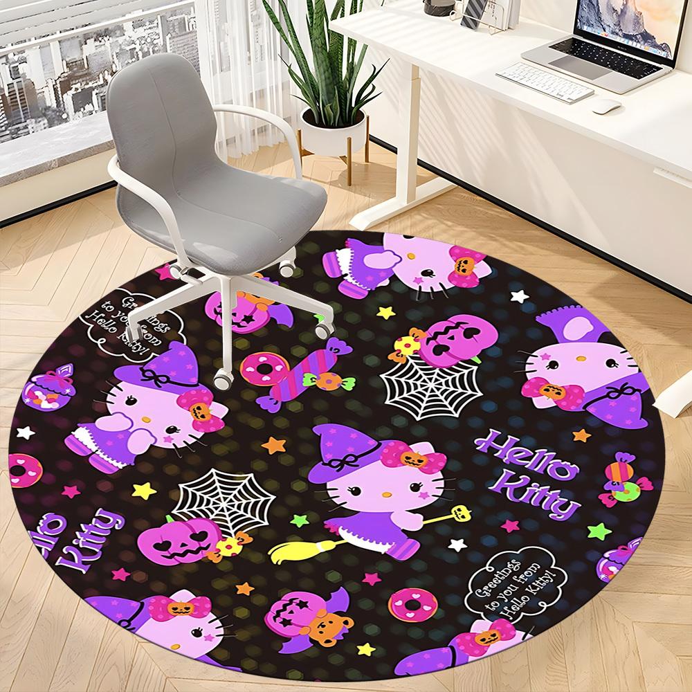 1pc Halloween Hello KittyChair Carpet for Office, Non-slip, Soft and Durable Office Rug, Perfect for Office yy250925215