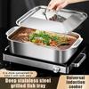 Stainless Steel Baking Pan With Lids Deep Dish For Fish/Pasta/Grilling Oven & Dishwasher Safe Cookware