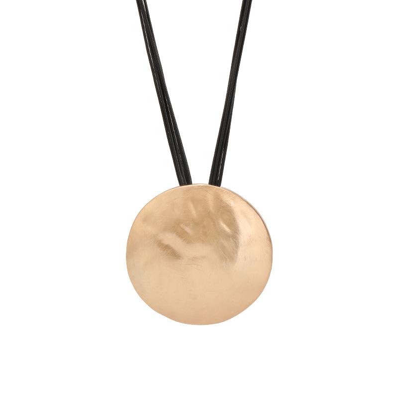 New necklace European and American retro large round premium sweater chain women's long necklace